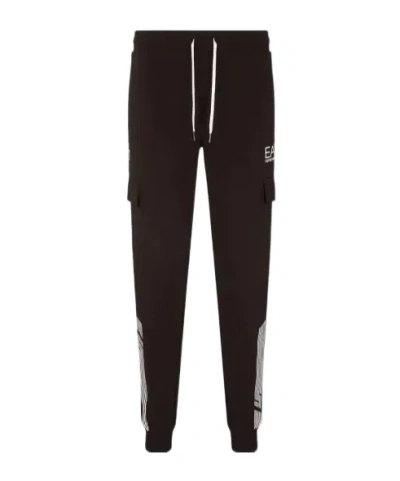 Ea7 Elastic Waist Sweatpants In Black