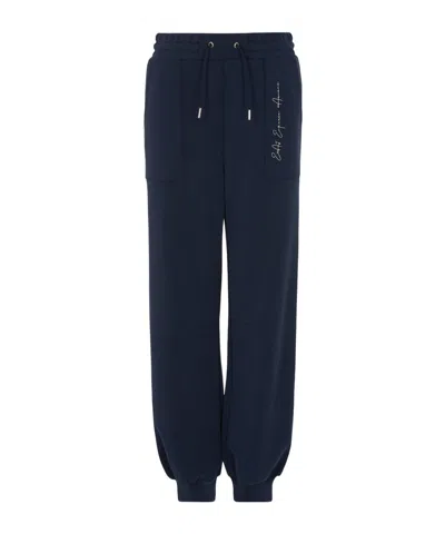 Ea7 Elastic Waist Sweatpants In Black