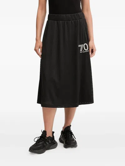 Ea7 Elastic-waistband Skirt In Black