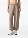 Ea7 Elasticated Track Pants In Brown