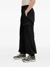 Ea7 Elasticated-waist Cargo Trousers In Black