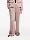 Ea7 Elasticated-waist Palazzo Pants In Pink
