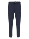 Ea7 Elasticated-waist Track Pants In Blue