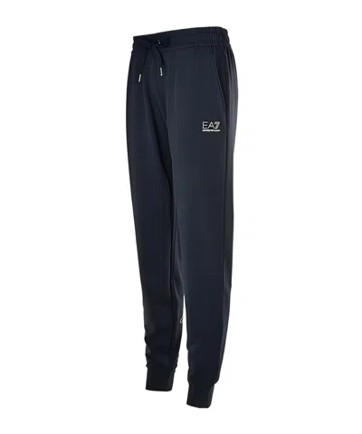 Ea7 Elastic-waist Casual Trousers In Blue