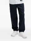 Ea7 Embossed-logo Cargo Trousers In White