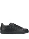 Ea7 Embossed Logo Sneakers In Black