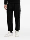Ea7 Embossed-logo Track Pants In Black