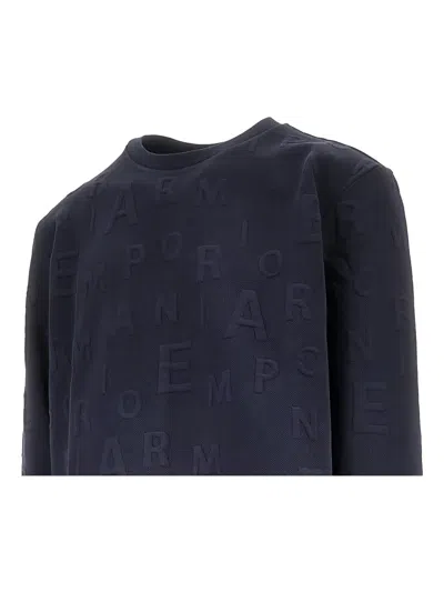 Ea7 Embossed-logo Track Pants Set In Blue