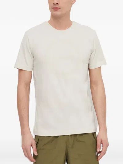Ea7 Embossed-logo T-shirt In Neutral