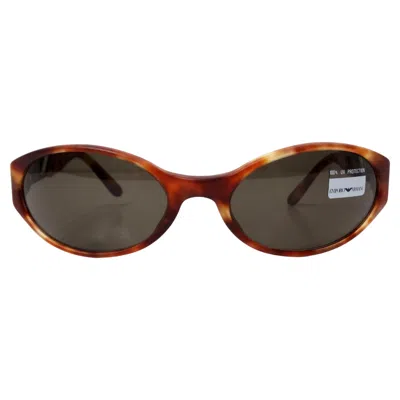 Pre-owned Ea7 Emporio Armani 544-s Blond Tortoise Tinted Oval Lense Shield Sunglasses In Black