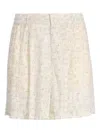 Ea7 Emporio Armani Exclusive Allover Logo Bermuda Shorts In White