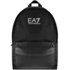 Ea7 Canvas Backpack With Logo Print In Black
