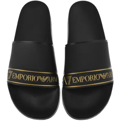 Ea7 Emporio Armani Beach Sliders Black