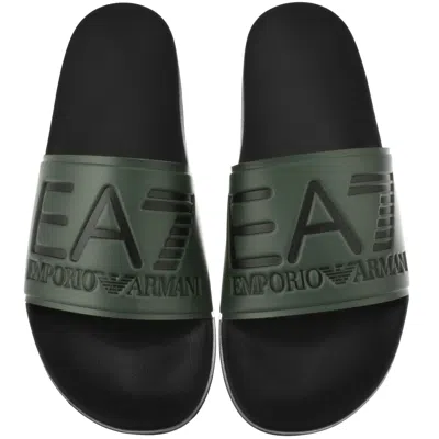 Ea7 Emporio Armani Beach Sliders Green