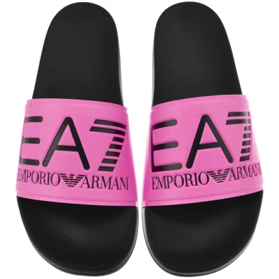 Ea7 Emporio Armani Beach Sliders Pink