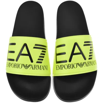 Ea7 Emporio Armani Beach Sliders Yellow