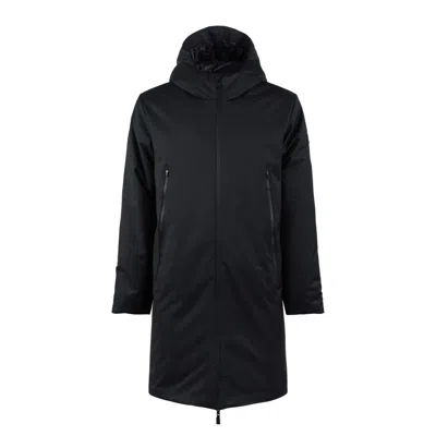 Ea7 Emporio Armani Black Parka With Cap