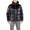 Ea7 Black Polyester Jacket In Black