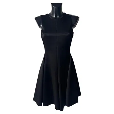 Pre-owned Ea7 Emporio Armani - Black Sleeveless Dress With Back Bow And Purple Lining