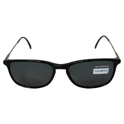 Pre-owned Ea7 Emporio Armani Black Wayfarer Sunglasses