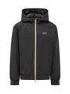 Ea7 Logo-print Zip-up Jacket In Black