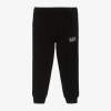 Ea7 Kids'  Emporio Armani Boys Black Cotton Monogram Joggers