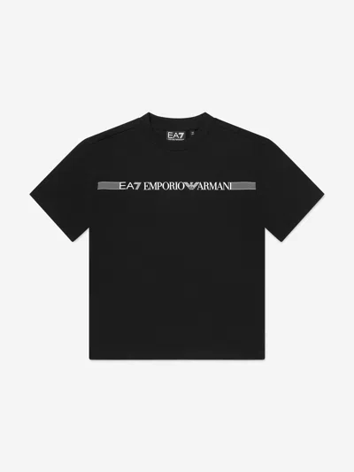 Ea7 Babies'  Emporio Armani Boys Extended Logo T-shirt In Black