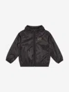 Ea7 Emporio Armani Boys Hooded Zip Up Jacket In Black