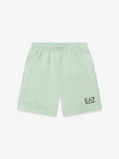 Ea7 Emporio Armani Boys Logo Bermuda Shorts In Green