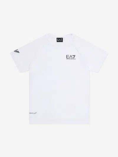 Ea7 Babies'  Emporio Armani Boys Tennis Pro T-shirt In White
