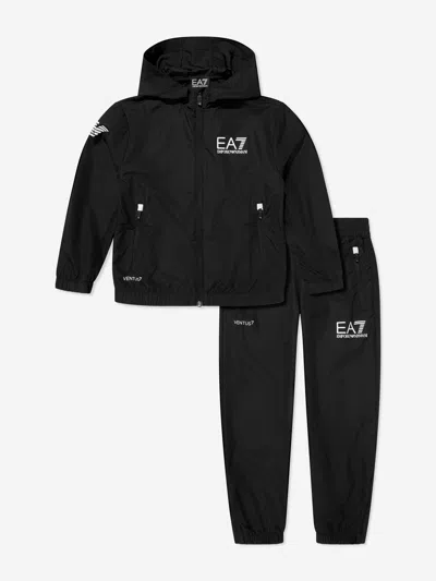 Ea7 Babies'  Emporio Armani Boys Tennis Pro Tracksuit In Black