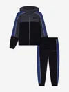 Ea7 Emporio Armani Boys Train Athletic Colourblock Tracksuit In Multi