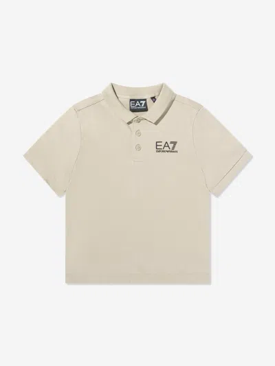 Ea7 Kids'  Emporio Armani Boys Train Core Id Polo Shirt In Neutral