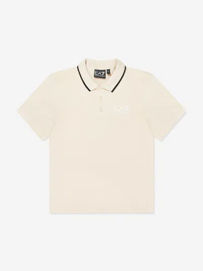 Ea7 Kids'  Emporio Armani Boys Train Core Id Polo Shirt In Neutral