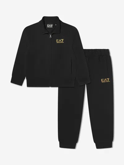 Ea7 Babies'  Emporio Armani Boys Train Core Id Tracksuit In Black