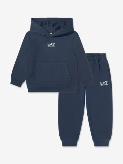 Ea7 Babies'  Emporio Armani Boys Train Core Id Tracksuit In Blue