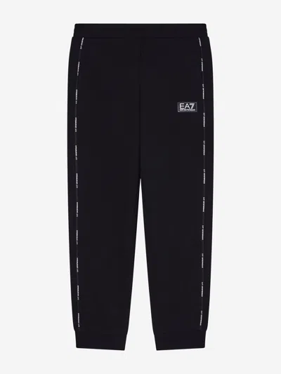 Ea7 Babies'  Emporio Armani Boys Train Logo Tape Joggers In Black