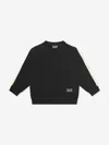 Ea7 Emporio Armani Boys Train Logo Tape Sweatshirt In Black