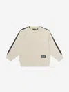 Ea7 Emporio Armani Boys Train Logo Tape Sweatshirt In Neutral
