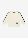 Ea7 Emporio Armani Boys Train Logo Tape Sweatshirt In White