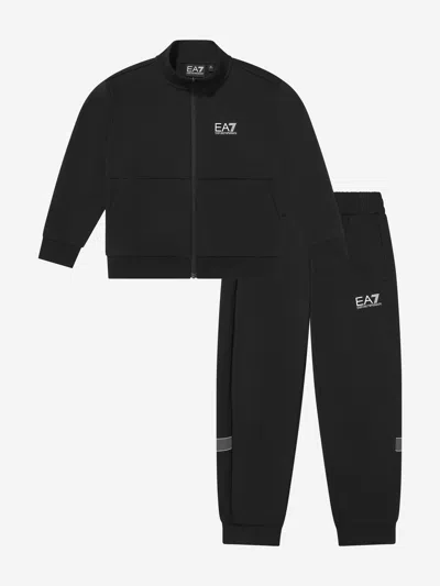 Ea7 Babies'  Emporio Armani Boys Train Logo Tracksuit In Black