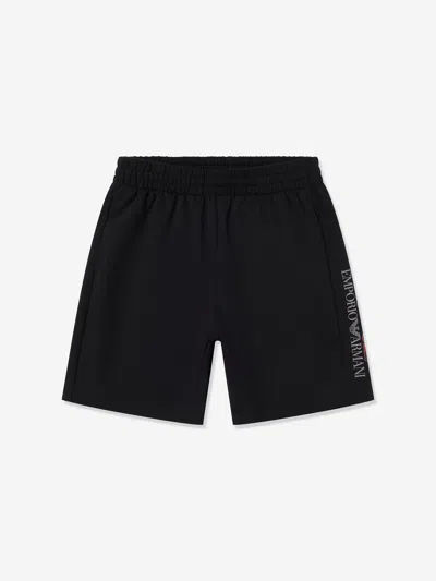 Ea7 Kids'  Emporio Armani Boys Train Visibility Bermuda Shorts In Black