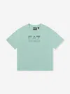 Ea7 Emporio Armani Boys Train Visibility T-shirt In Blue