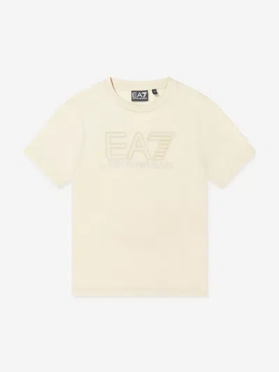 Ea7 Babies'  Emporio Armani Boys Train Visibility T-shirt In Neutral
