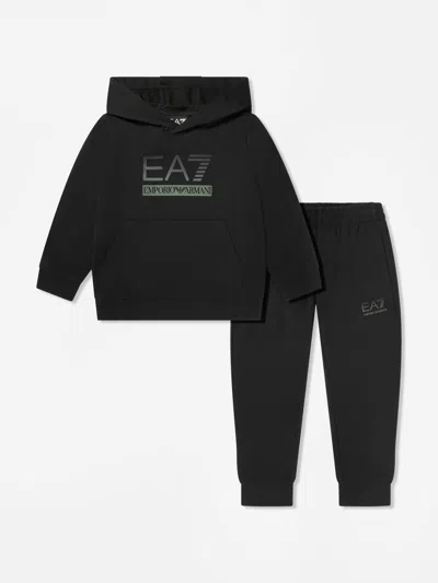 Ea7 Babies'  Emporio Armani Boys Train Visibility Tracksuit In Black