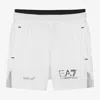 Ea7 Kids'  Emporio Armani Boys White Ventus7 Sports Shorts