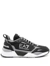 Ea7 Emporio Armani Breathable Mesh Trainers In Black