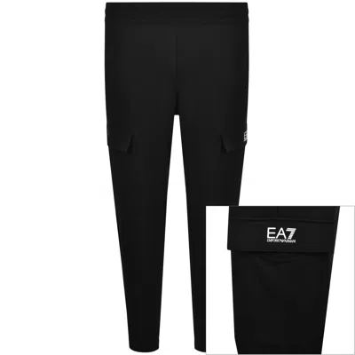 Ea7 Emporio Armani Cargo Jogging Bottoms Black
