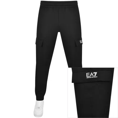 Ea7 Emporio Armani Cargo Jogging Bottoms Black