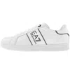 Ea7 Logo-print Leather Sneakers In White
